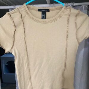 Forever 21 Beige Short Sleeve Top